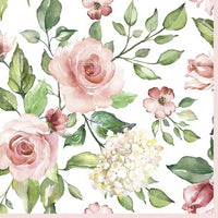 Χαροτοπετσετες για ντεκουπάζ Watercolour Roses with Hydrangea - 1 τεμ