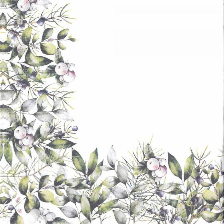 Χαροτοπετσετες για ΝΤΕΚΟΥΠΑΖ - Winter Greenery - 1 τεμ