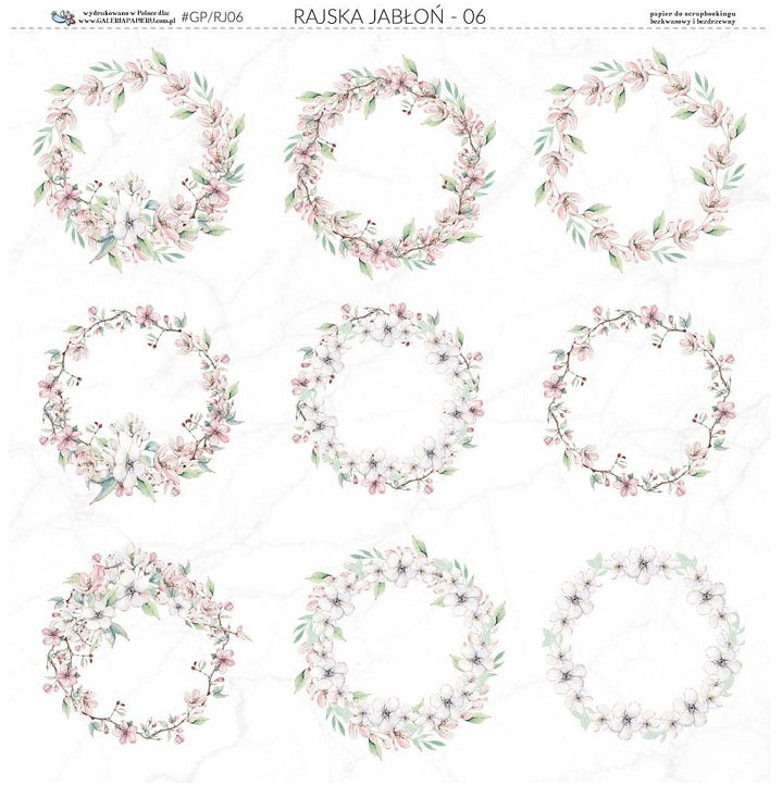Χαρτί διπλής όψης για scrapbooking 30.5 x 30.5 εκ - Paradise Apple Tree 06