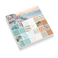 Χαρτί για scrapbooking 24 φύλλα 30,5 x 30,5 - Θαλάσσιο μοτίβο