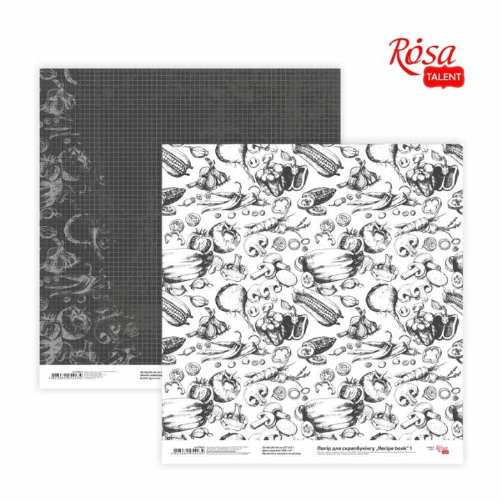 Χαρτιά Scrapbooking 30,48 x 30,48 cm Βιβλίο συνταγών | Διάφορα σχέδια | Διάφορα σχέδια