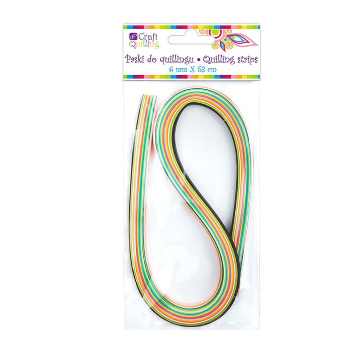 Χάρτινες λωρίδες για quilling 6 mm, 108 τεμ, παστέλ αποχρώσεις