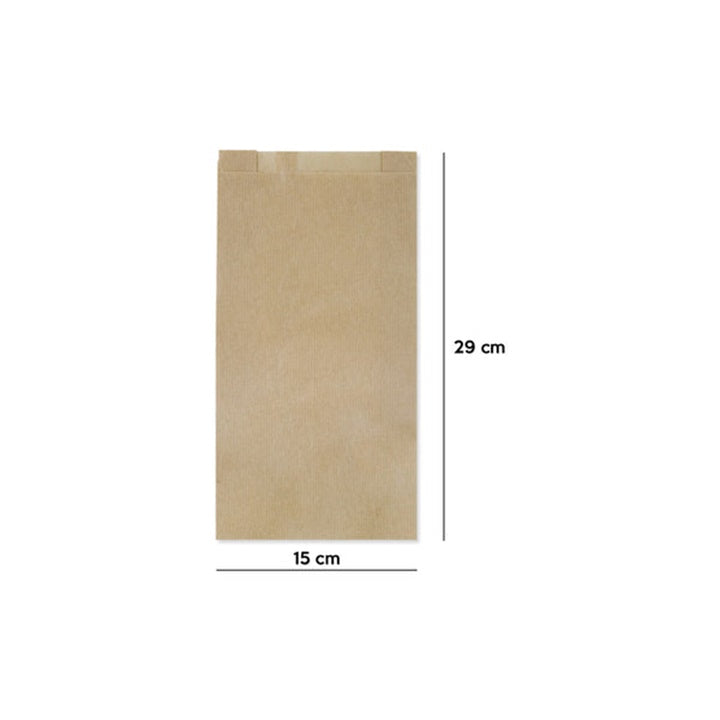 Χάρτινη σακούλα καφέ 150x290 mm 10 τεμάχια