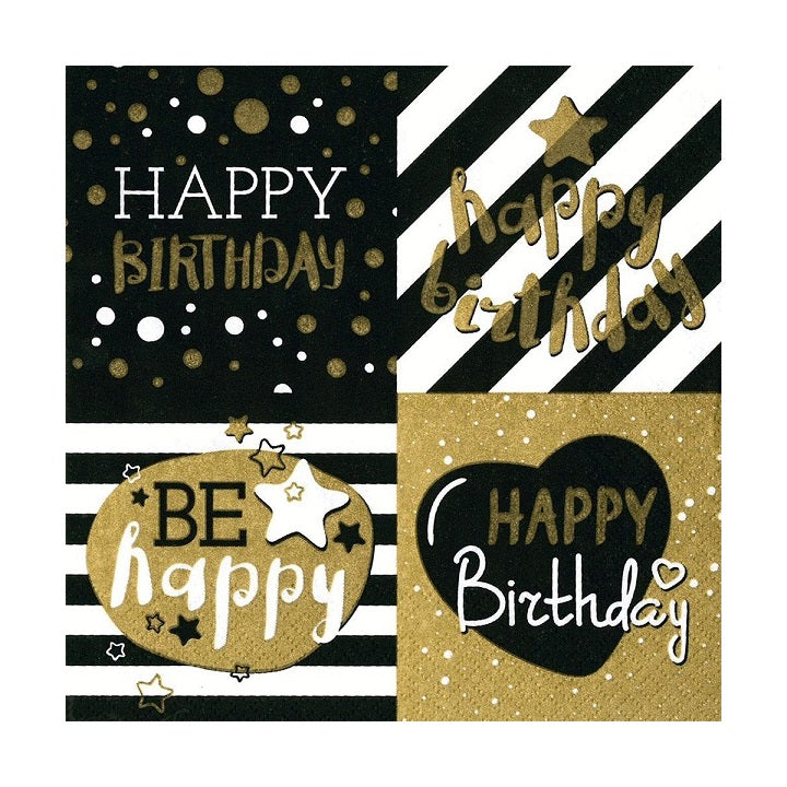 Χαρτοπετσετα για ΝΤΕΚΟΥΠΑΖ - Happy Birthday - 1τεμ