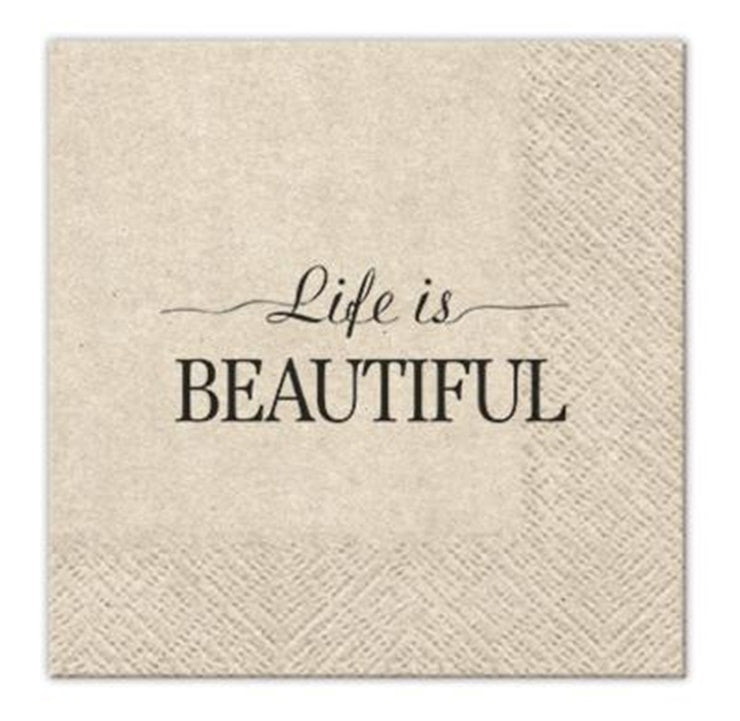 Χαρτοπετσέτες για ντεκουπάζ Beautiful Life - 1 τεμάχιο