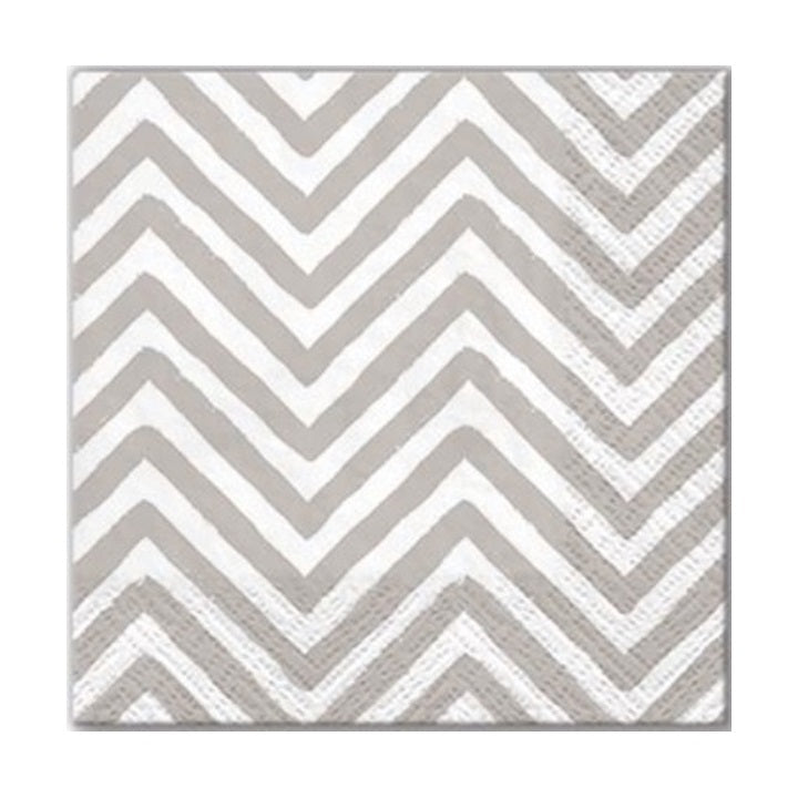 Χαρτοπετσέτες για ντεκουπάζ - Big Chevron Gray - 1 τεμ