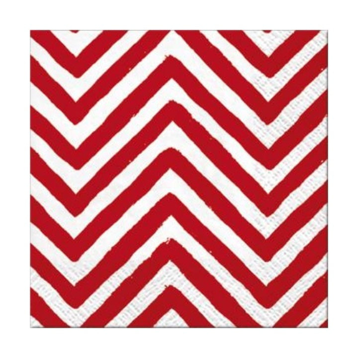 Χαρτοπετσέτες για ντεκουπάζ - Big Chevron Red - 1 τεμ