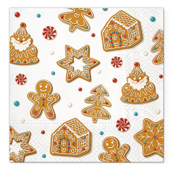 Χαρτοπετσέτες για ντεκουπάζ Christmas Gingerbreads - 1 τεμάχιο