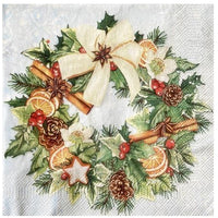 Χαρτοπετσέτες για ντεκουπάζ Christmas Wreath - 1 τεμάχιο