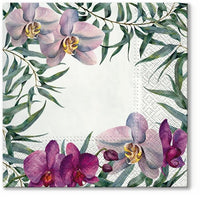 Χαρτοπετσέτες για ντεκουπάζ Elegant Orchid - 1 τεμάχιο