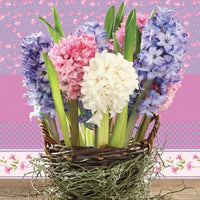 Χαρτοπετσέτες για ντεκουπάζ Hyacinths in a Basket - 1 τεμάχιο