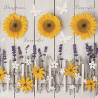Χαρτοπετσέτες για ντεκουπάζ Lavender and Sunflower Composition - 1 τεμάχιο