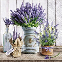 Χαρτοπετσέτες για ντεκουπάζ Lavender in Bucket - 1 τεμάχιο