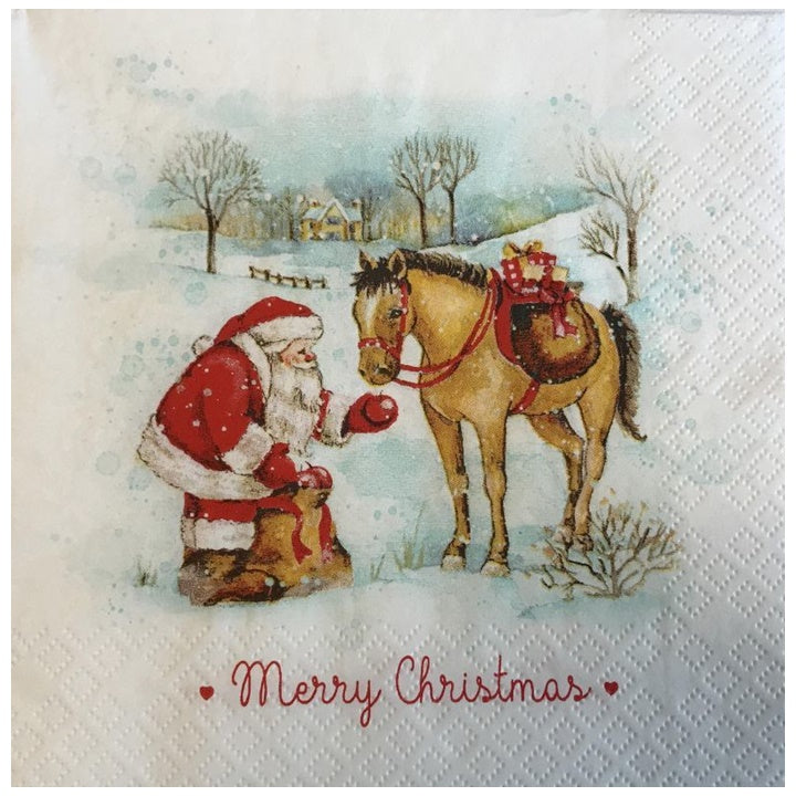Χαρτοπετσέτες για ντεκουπάζ Merry Christmas - 1 τεμάχιο