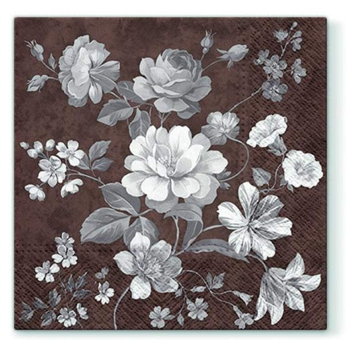 Χαρτοπετσέτες για ντεκουπάζ Mystery flowers - 1 τεμάχιο