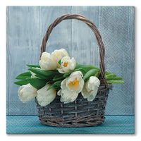 Χαρτοπετσέτες για ντεκουπάζ Tulips in the Basket - 1 τεμάχιο