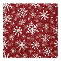 Χαρτοπετσέτες για ντεκουπάζChristmas Snowflakes - κόκκινο - 1 τεμάχιο