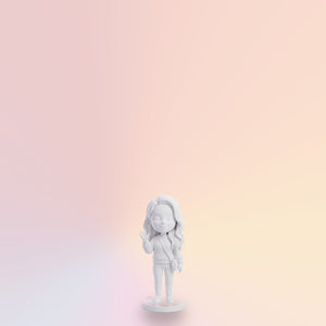 Λευκή 3D φιγούρα 10 cm