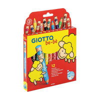 Χοντρές στρογγυλές ξυλομπογιές GIOTTO Be-Be – 12 χρώματα