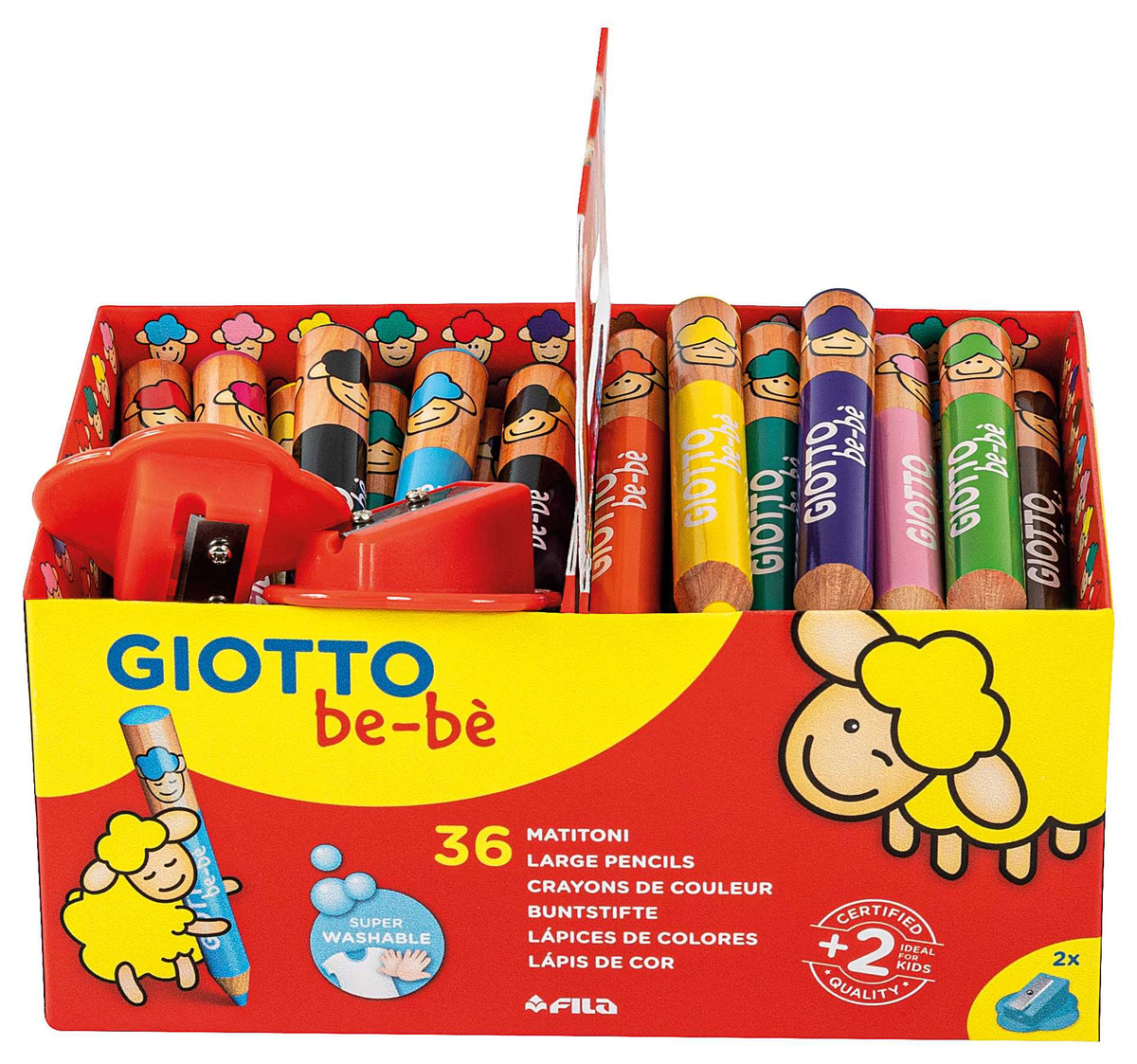 Χοντρές στρογγυλές ξυλομπογιές GIOTTO be-bè σχολική συσκευασία