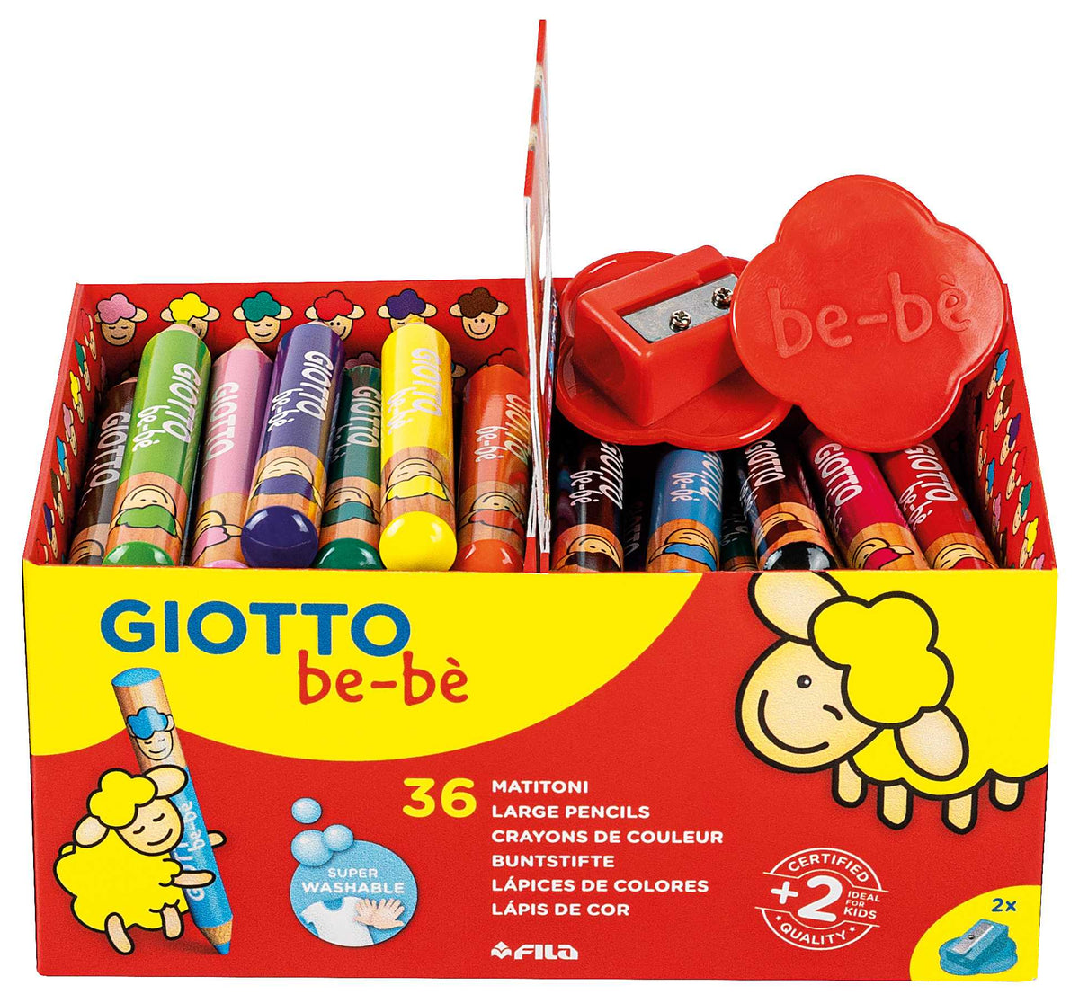 Χοντρές στρογγυλές ξυλομπογιές GIOTTO be-bè σχολική συσκευασία