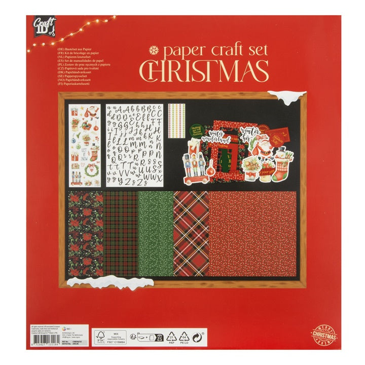 Χριστουγεννιάτικο σετ scrapbooking σε κόκκινο χρώμα