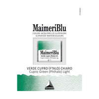 Χρώμα ακουαρέλας MAIMERI Blu – half pan 1.5 ml – Χαλκοπράσινο Ανοιχτό