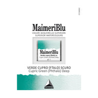 Χρώμα ακουαρέλας MAIMERI Blu – half pan 1.5 ml – Χαλκοπράσινο Σκούρο