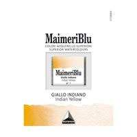 Χρώμα ακουαρέλας MAIMERI Blu – half pan 1.5 ml – Ινδικό Κίτρινο