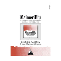 Χρώμα ακουαρέλας MAIMERI Blu – half pan 1.5 ml – Καστανό Alizarin Madder