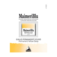 Χρώμα ακουαρέλας MAIMERI Blu – half pan 1.5 ml – Μόνιμο Κίτρινο Σκούρο