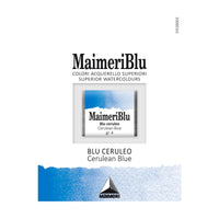 Χρώμα ακουαρέλας MAIMERI Blu – half pan 1.5 ml – Μπλε Σερουλεάν