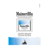 Χρώμα ακουαρέλας MAIMERI Blu – half pan 1.5 ml – Μπλε Σερουλεάν Ουρανού