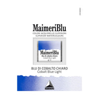 Χρώμα ακουαρέλας MAIMERI Blu – half pan 1.5 ml – Μπλε του Κοβαλτίου Ανοιχτό