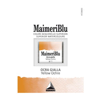 Χρώμα ακουαρέλας MAIMERI Blu – half pan 1.5 ml – Ώχρα Κίτρινη