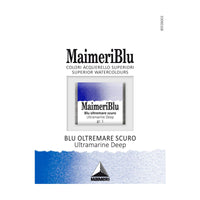 Χρώμα ακουαρέλας MAIMERI Blu – half pan 1.5 ml – Ουλτραμαρίν Σκούρο