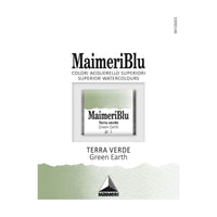Χρώμα ακουαρέλας MAIMERI Blu – half pan 1.5 ml – Πράσινη Γη