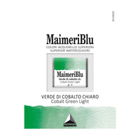 Χρώμα ακουαρέλας MAIMERI Blu – half pan 1.5 ml – Πράσινο του Κοβαλτίου Ανοιχτό