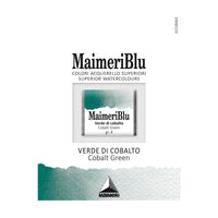 Χρώμα ακουαρέλας MAIMERI Blu – half pan 1.5 ml – Πράσινο του Κοβαλτίου