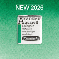 Χρώμα ακουαρέλας Schmincke AKADEMIE 1/2 godet - Golden pink – 555 Πράσινο των φύλλων