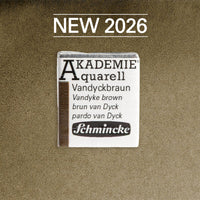 Χρώμα ακουαρέλας Schmincke AKADEMIE 1/2 godet - Golden pink – 667 Καφέ Vandyke
