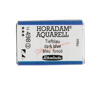 Χρώμα ακουαρέλας Schmincke Horadam σε ολόκληρη παλέτα (full pan) – Dark blue – 498 Σκούρο μπλε