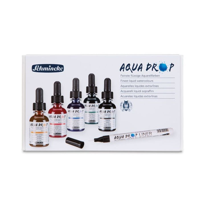 Χρώματα ακουαρέλας Schmincke AQUA DROP - σετ 5 x 30 ml liner