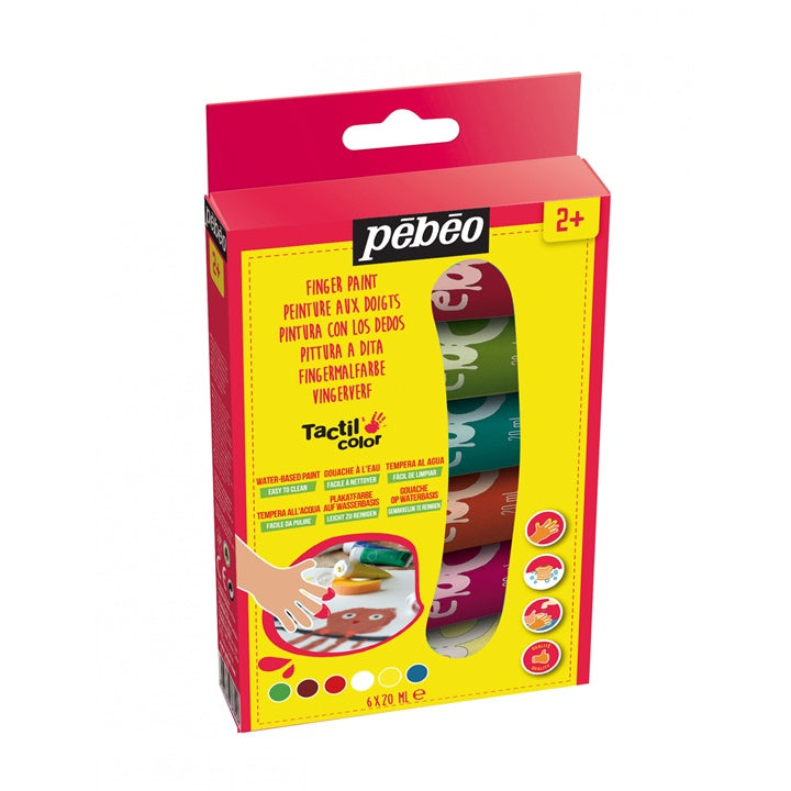 Χρώματα για τα δάχτυλα Pebeo Tactilcolor 6 x 20 ml