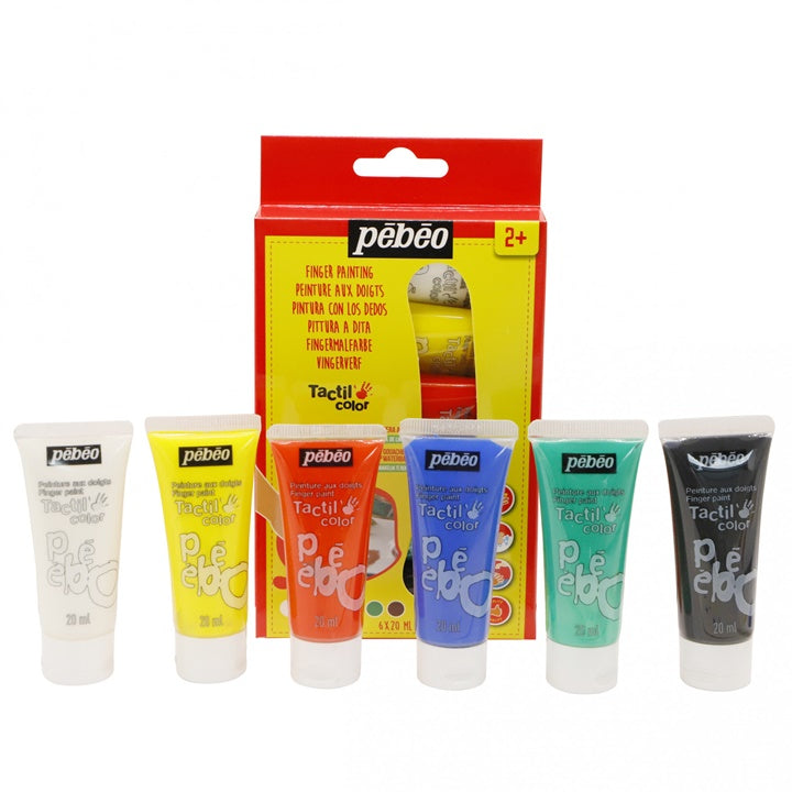 Χρώματα για τα δάχτυλα Pebeo Tactilcolor 6 x 20 ml