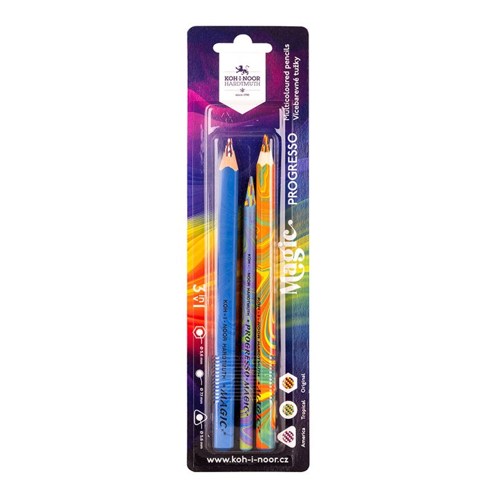 Χρωματιστά μολύβια KOH-I-NOOR MAGIC - Σετ 3 τεμαχίων