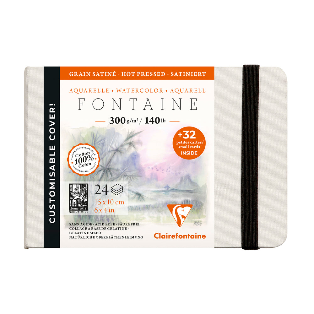 Clairefontaine Fontaine βιβλίο ακουαρέλας HP 300 g 24 φύλλα σκληρό εξώφυλλο