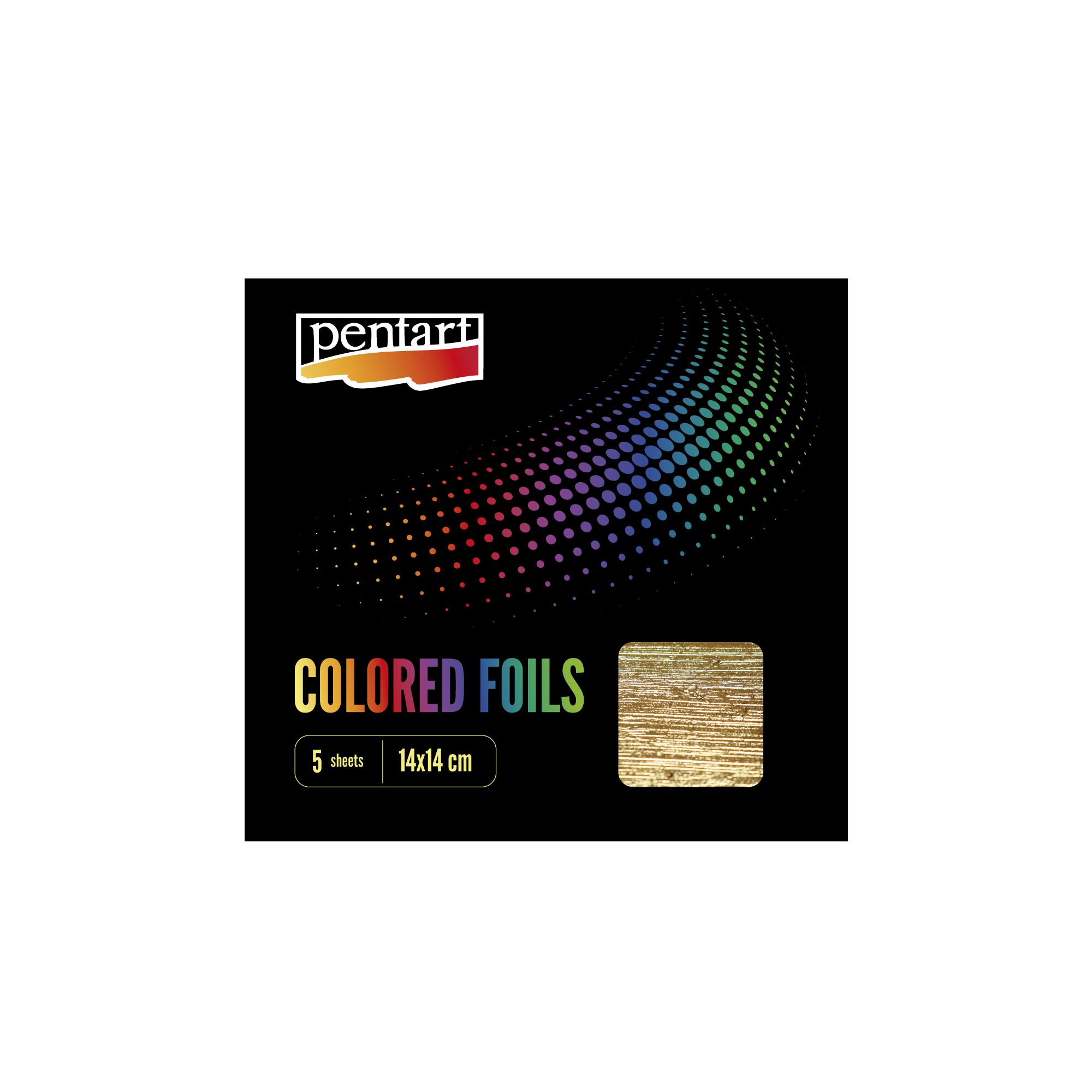 Colored foil sheets 14x14 cm 5 gold – μπαρόκ