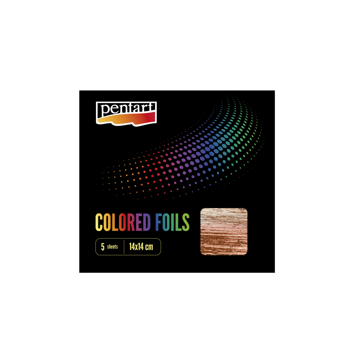 Colored foil sheets 14x14 cm 5 gold – τριανταφυλλί