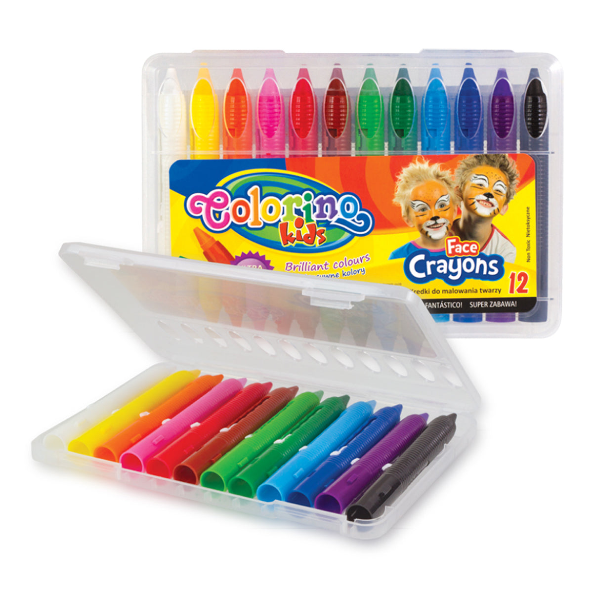 Colorino χρώματα ζωγραφικής προσώπου σε θήκη, twist-up – 12 χρώματα